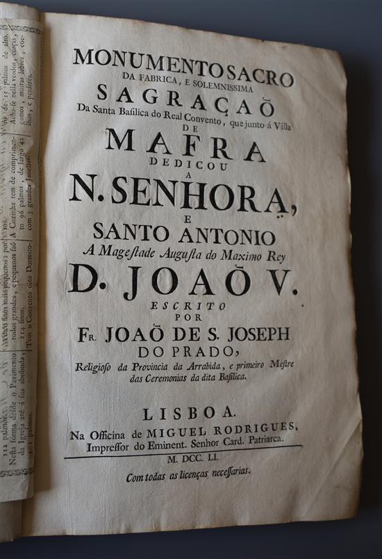 Joao, de S. Joseph do Prado - Monumento sacro da fabrica, e solemnissima sagracao da Santa Basilica do